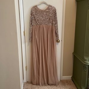 Maya Maternity Sequin Gown EUC US 12